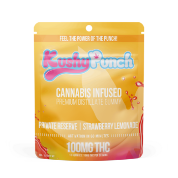 Kushy Punch - Private Reserve Strawberry Lemonade Gummy 100mg