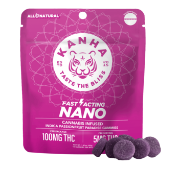KANHA | NANO | Passionfruit Paradise | Indica | 100mg THC | 10-pack