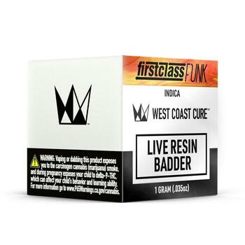 West Coast Cure - First Class Funk - WCC 1g Live Resin Badder